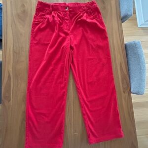 HALARA Red Corduroy-Textured Pants, comfy elastic waist!!
